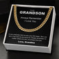 To My Grandson | We Always Love You - Cuban Link Chain
