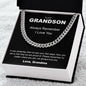 To My Grandson | We Always Love You - Cuban Link Chain