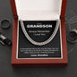 To My Grandson | We Always Love You - Cuban Link Chain