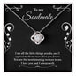 To My Soulmate | I Love You & I Always Will - Love Knot Necklace