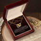 To My Daughter | Always Keep Me In Your Heart - Interlocking Hearts necklace